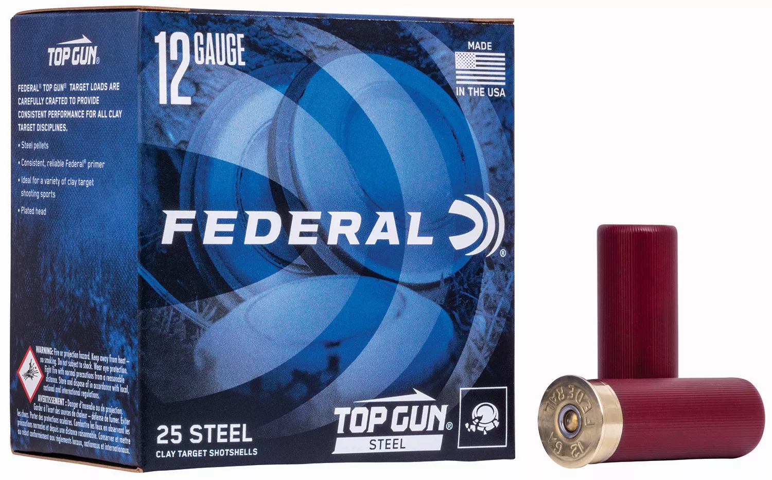 Federal TG1477 Top Gun Steel 12Gauge 2.75″ 1 1/8oz 7Shot 25 Per Box/10 Case
