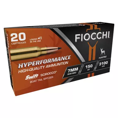 Fiocchi 7mm Rem Mag 150Gr Swift Scirocco BT 7RMSCA