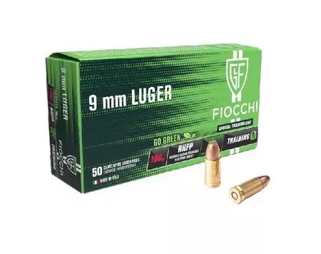 Fiocchi 9mm 100gr ZetaPi Flat Point Lead Free 50 Rounds