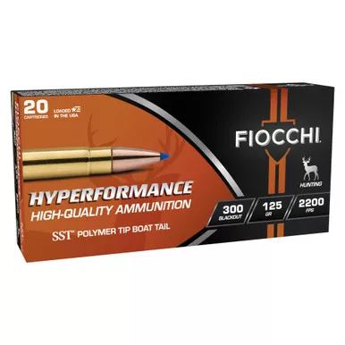 Fiocchi Ammunition Hyperformance - 300 Blackout, 125Gr, SST, 20-Round Box
