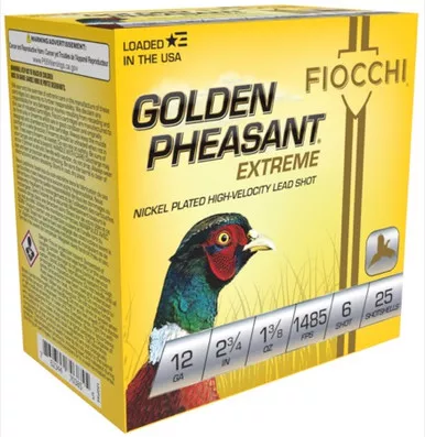 Fiocchi Golden Pheasant 12ga 2 3/4" 1 3/8oz #7.5 Shot 12GPX75