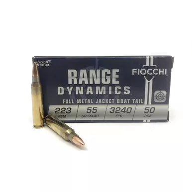 Fiocchi Range Dynamics 223 FMJ 55gr 50 rounds 223A