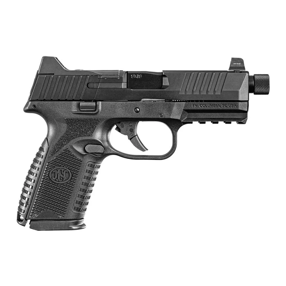 FN 509 Midsize Tactical Handgun 9mm Luger 10rd Magazines (2) 4.5″ Threaded Barrel Black NMS
