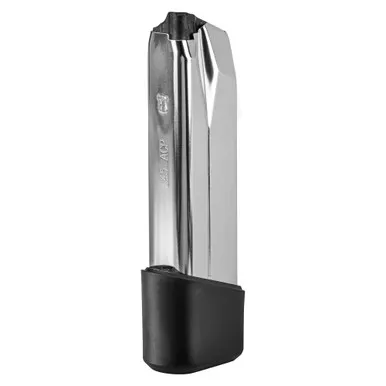 FN America Magazine, 45 ACP, 18 Rounds, Fits FN 545, Nickel Coated Steel, Silver with Black Base