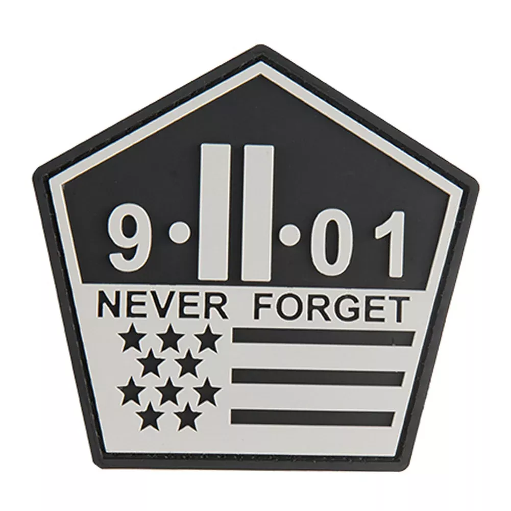 G-FORCE 9-11 Never Forget Hook & Loop Tactical Airsoft PVC Morale Patch