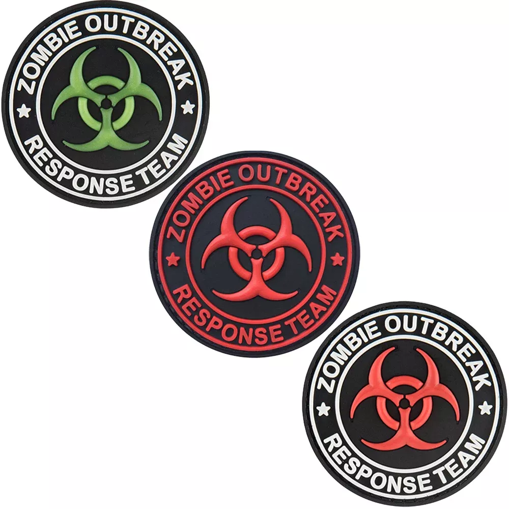 G-FORCE Zombie Outbreak Response Team Biohazard Hook &Loop PVC Morale Patch