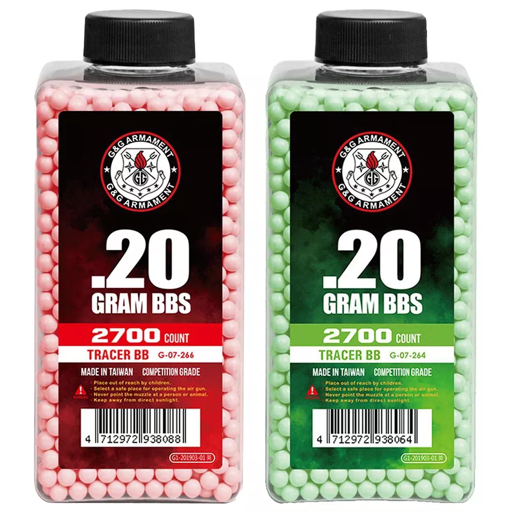 G&G 2700rd Competition Grade 6mm Airsoft Tracer BBs