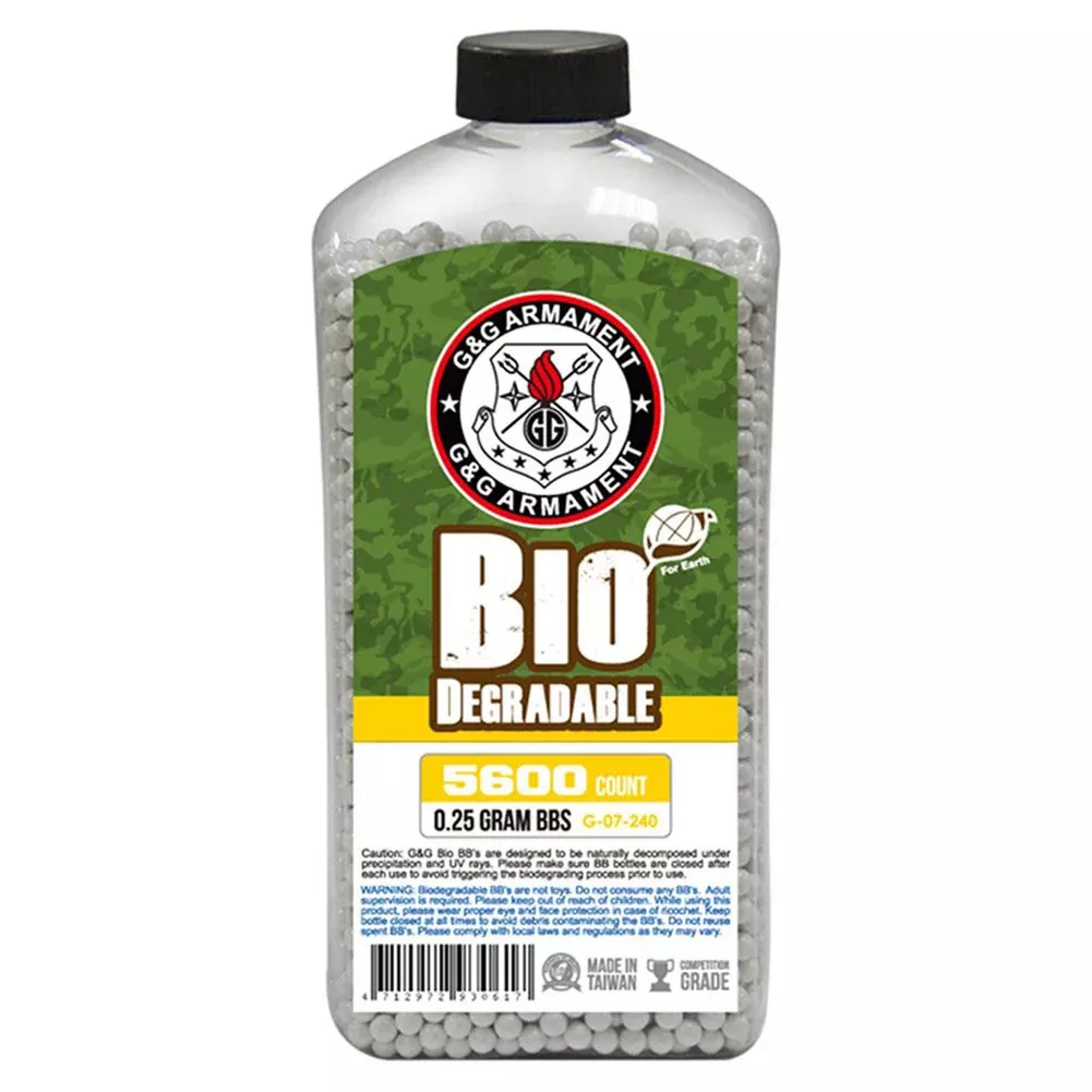 G&G Armament 5600rd Biodegradable .25g 6mm Airsoft BBs