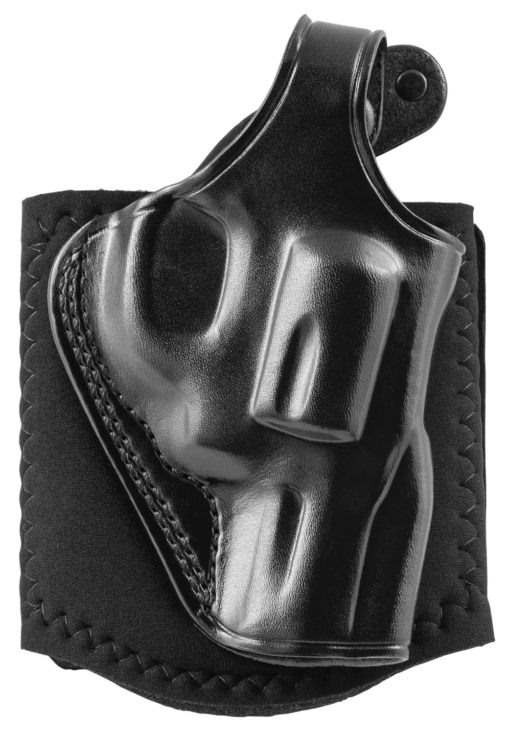 Galco AG160B Ankle GloveSize Fits Ankles up to 13″ Black Leather Hook & Loop Fits S&W J Frame Fits Charter Arms Undercover Right Hand