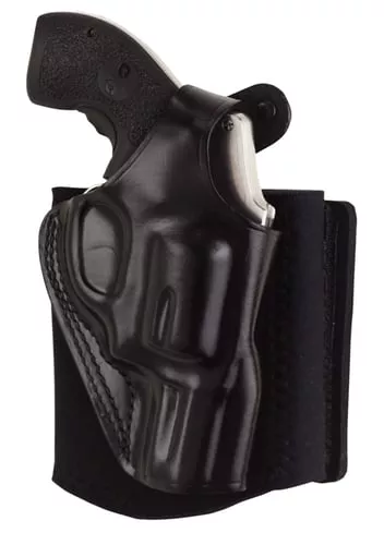 Galco AG664B Ankle GloveSize Fits Ankles up to 13" Black Leather Slip On Hook & Loop Fits Sig P938 Fits Kimber Micro 9 Right Hand