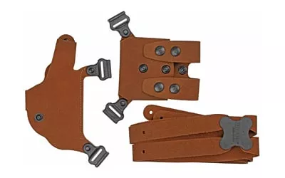 Galco CL2800 Classic Lite 2.0 Shoulder System Size Fits Chest Up To 56" Natural Leather Compatible w/Glock 43/43X/48/Springfield Hellcat Right Hand