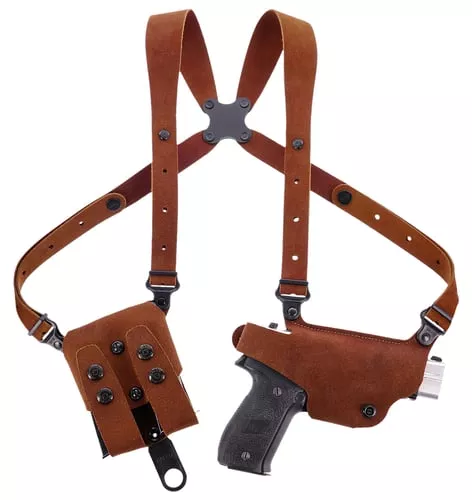 Galco CL2800R Classic Lite 2.0 Shoulder System Shoulder Size Fits Chest Up To 56″ Natural Leather Fits Glock 43 Right Hand