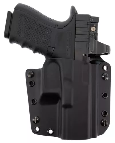 Galco CVS868RB CorvusIWB/OWB Black Kydex Belt Loop Compatible w/Glock 17 Gen3-5/19 Gen3-5/23 Gen3-5 Belt Up to 1.75" Wide Right Hand