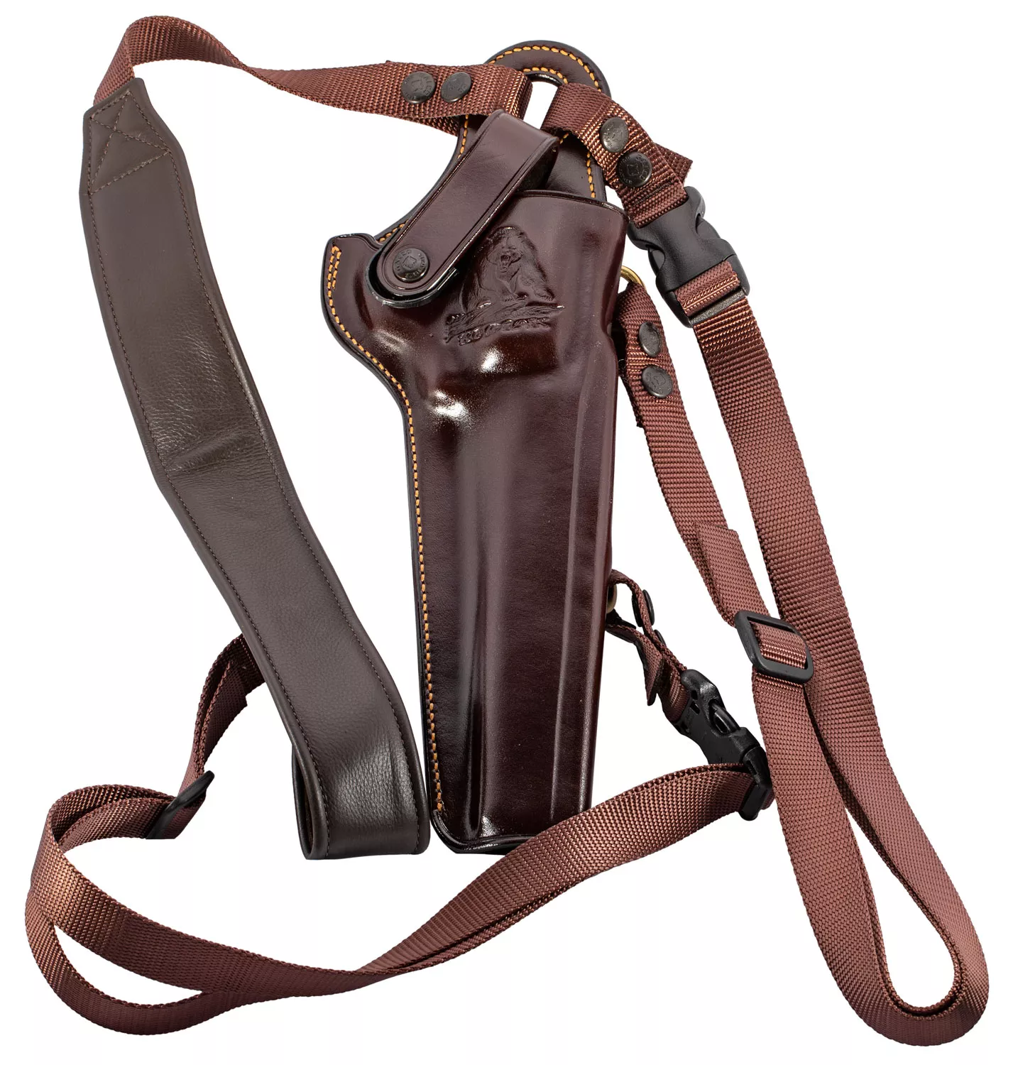 Galco KK130H Kodiak Chest Holster Havana Brown Leather Shoulder/Torso Strap Fits Ruger Super Redhawk 7.50″ Right Hand