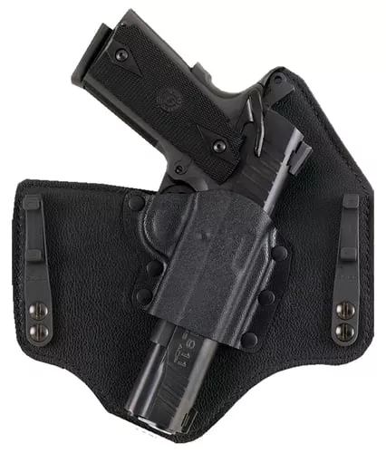Galco KT600B KingTuk Deluxe IWB Black Kydex/Leather Compatible w/Glock 42 UniClip Mount Right Hand