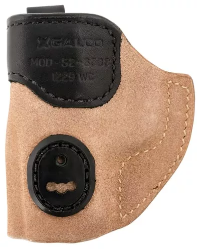 Galco S2-838B Scout 3.0IWB Black Leather UniClip/Stealth Clip Fits Sig P365 SAS /STD/.380 Ambidextrous