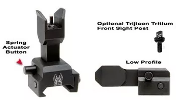 GG&G Spring Actuated Flip Up Front Sight For Dovetails