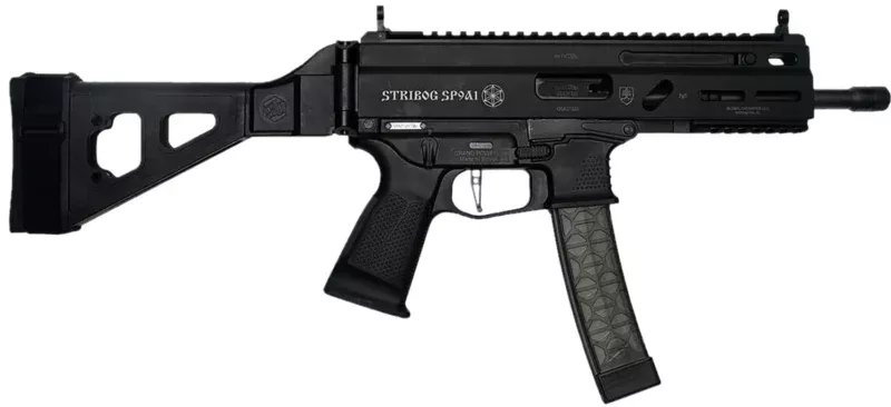 Global Ordnance LLC 850003223056 Grand Power Stribog SP9A1 9mm Luger 30+1 8" Black SB Tactical Brace