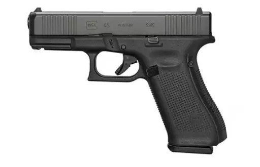 Glock G45 Gen5 MOS Full Size 9mm Luger 17+1 4.02″ Black GMB Barrel, Black nDLC MOS Cut/Serrated Steel Slide