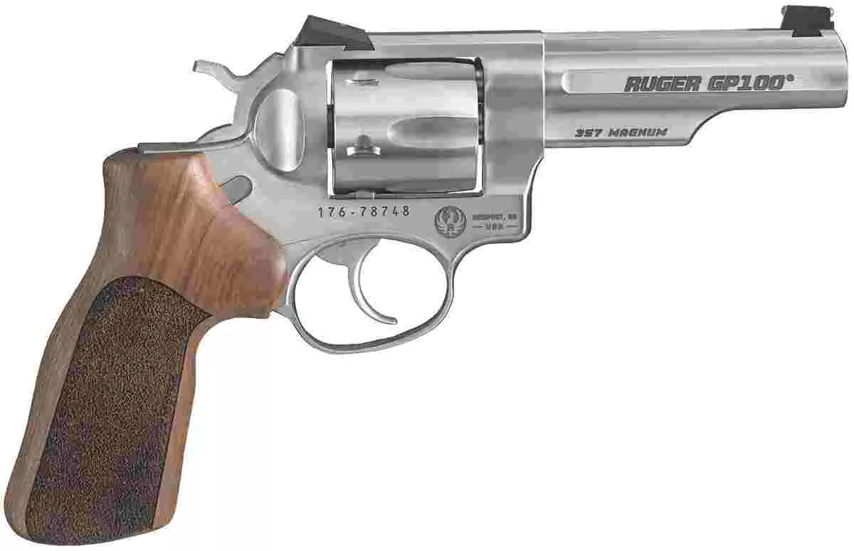 GP100 MATCH CHAMPION 357 MAG DA 4.2″ BBL STS FIXED REAR SIGHT