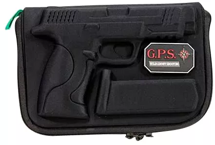 GPS Bags GPS913PC Custom Moldedwith Lockable Zippers, Internal Mag Holder & Black Finish for S&W M&P Shield, M&P Shield EZ (9mm Luger, 40 S&W, 45 ACP & 380 ACP)
