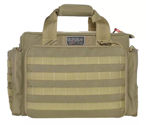 GPS Bags GPST1714LRT TacticalTan 1000D Nylon Teflon Coating with Foam Cradle Holds 5 Handguns,Storage Pockets & Handgun Sleeve Includes Ammo Dump Cups