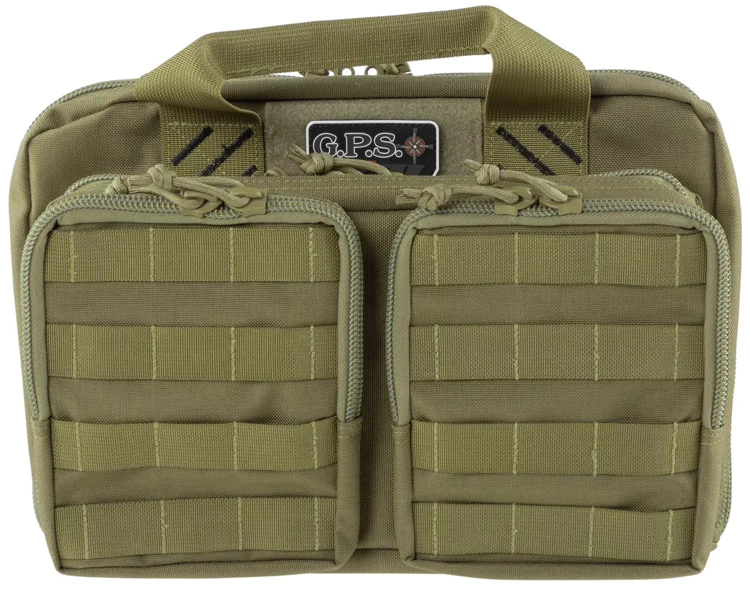 GPS Bags T1312PCT Tactical Quad +2 Tan 1000D Polyester with YKK Lockable Zippers, 8 Mag Pockets, 2Ammo Front Pockets, Visual ID Storage System & Holds Up To 6 Handguns