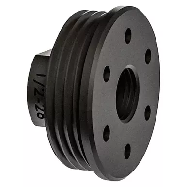 GrovTec HUB Suppressor Adapter, 223 Remington/5.56 NATO, HUB to 1/2X28 Direct Thread Adapter, Nitride Finish, Black