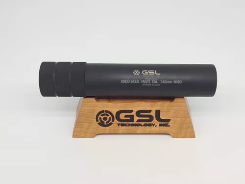 GSL Technology Inc Multi Cal 360 NFA Rifle Suppressor Black Cerakote 7.75 Inch, .300 Winchester Magnum Caliber, Dual Thread Mount, 5/8×24, Titanium / Inconel