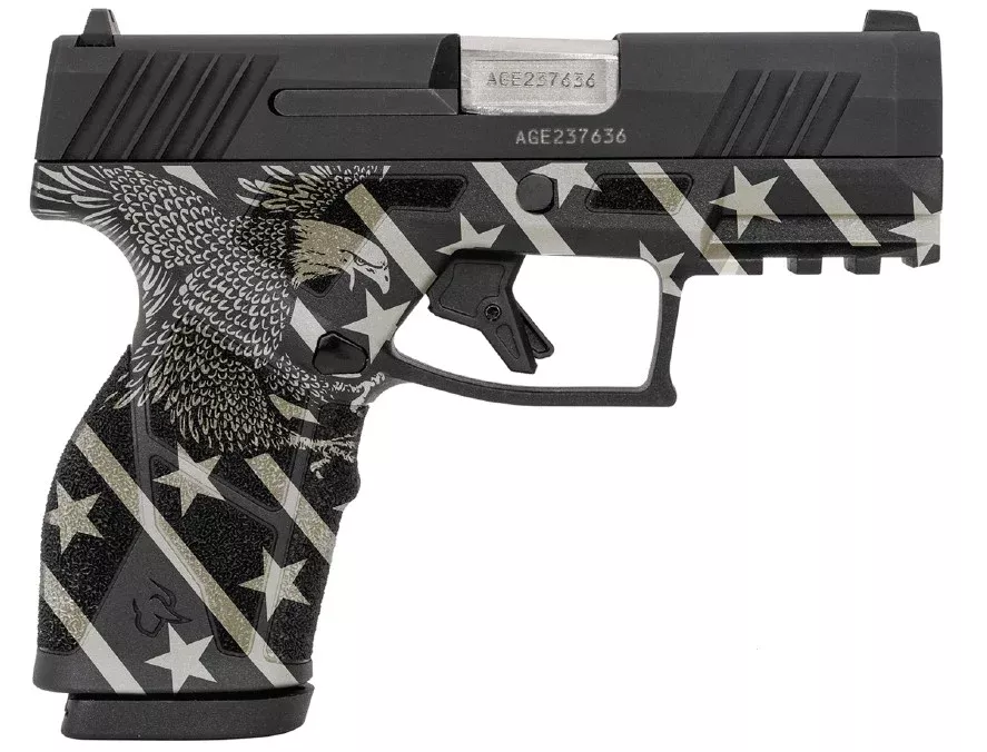 GX2 9mm 3.38″ Blk/Eagle Engraved Grip(2) 13rd