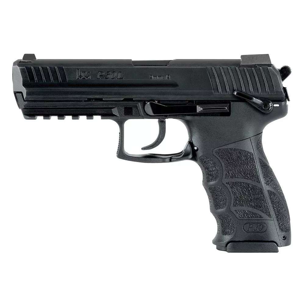 H&K P30L Long Slide Handgun 9mm Luger 17(1)&20(1)rd Magazines 4.45″ Barrel DA/SA V3 Decocking Button