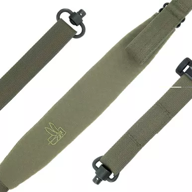 Haley Strategic Partners D3, Padded Sling, Single or Two Point, Includes Two QD Swivels and Single Hand Quick Adjustment System, Ranger Green SLG_D3-1-1-RG
