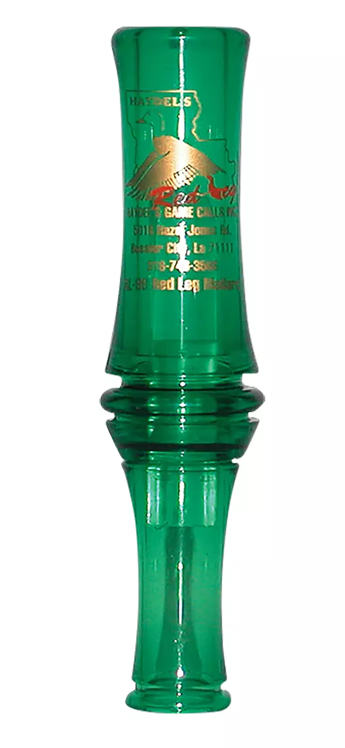 Haydel’s Game Calls RL99 “Redleg” MallardOpen Call Double Reed Mallard Sounds Attracts Ducks Green Plastic