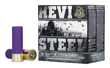 HEVI-Shot HEVI-Shot HEVI-Steel 16 Gauge 2.75 Inch 15/16 Oz #4 Shotshell