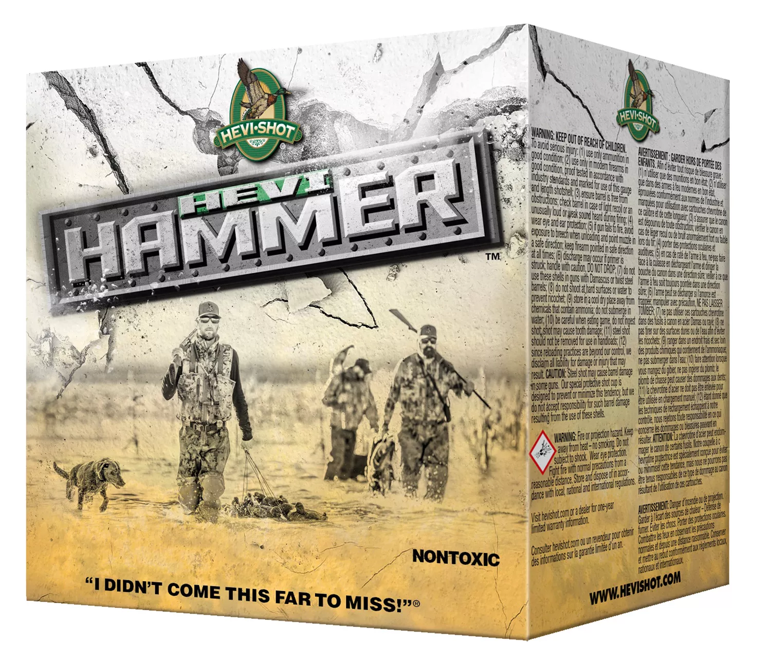 HEVI-Shot HS28388 HEVI-Hammer12Gauge 3.50″ 1 1/2oz Steel/Bismuth BBShot 25 Per Box/10 Case