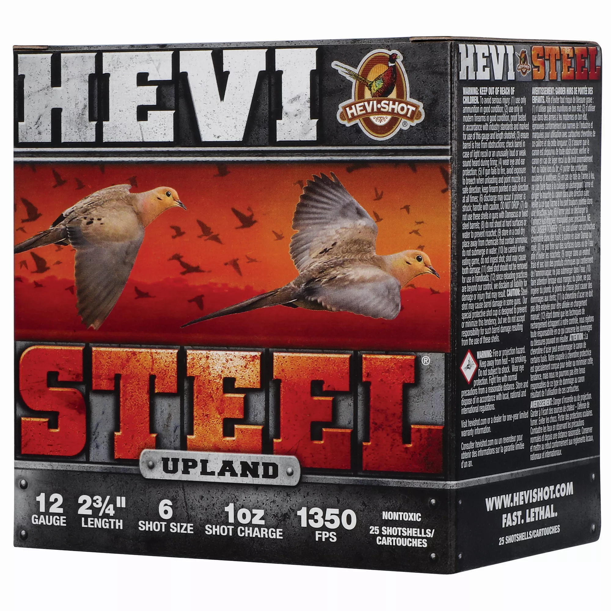 HEVI STL UPLND 12GA 2.75" #6 25/250