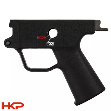 HK MP5, HK33, HK93 Trigger Housing - Ambi 2 Position 0,1 Pictogram - FBI Style - 9mm, 5.56 / .223