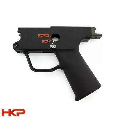 HK MP5 Trigger Housing - 3 Position Burst 0,1,2 Pictogram - Push Pin - .40 S&W, 10mm