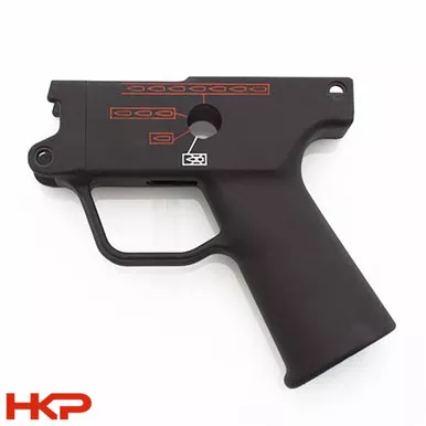 HK MP5K Trigger Housing - 4 Position 0,1,3,F - Clipped and Pinned - .40 S&W, 10mm