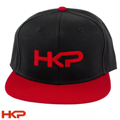 HKP Hat -Snapback - Flat Brim - OSFM - Black and Red
