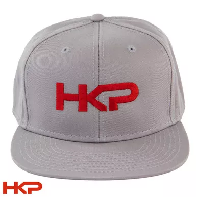 HKP Hat - Snapback - Flat Brim - OSFM - Gray and Red