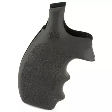 Hogue Monogrip, S&W K/L Round Butt, Bantam, Finger Grooves, Rubber, Black 62000