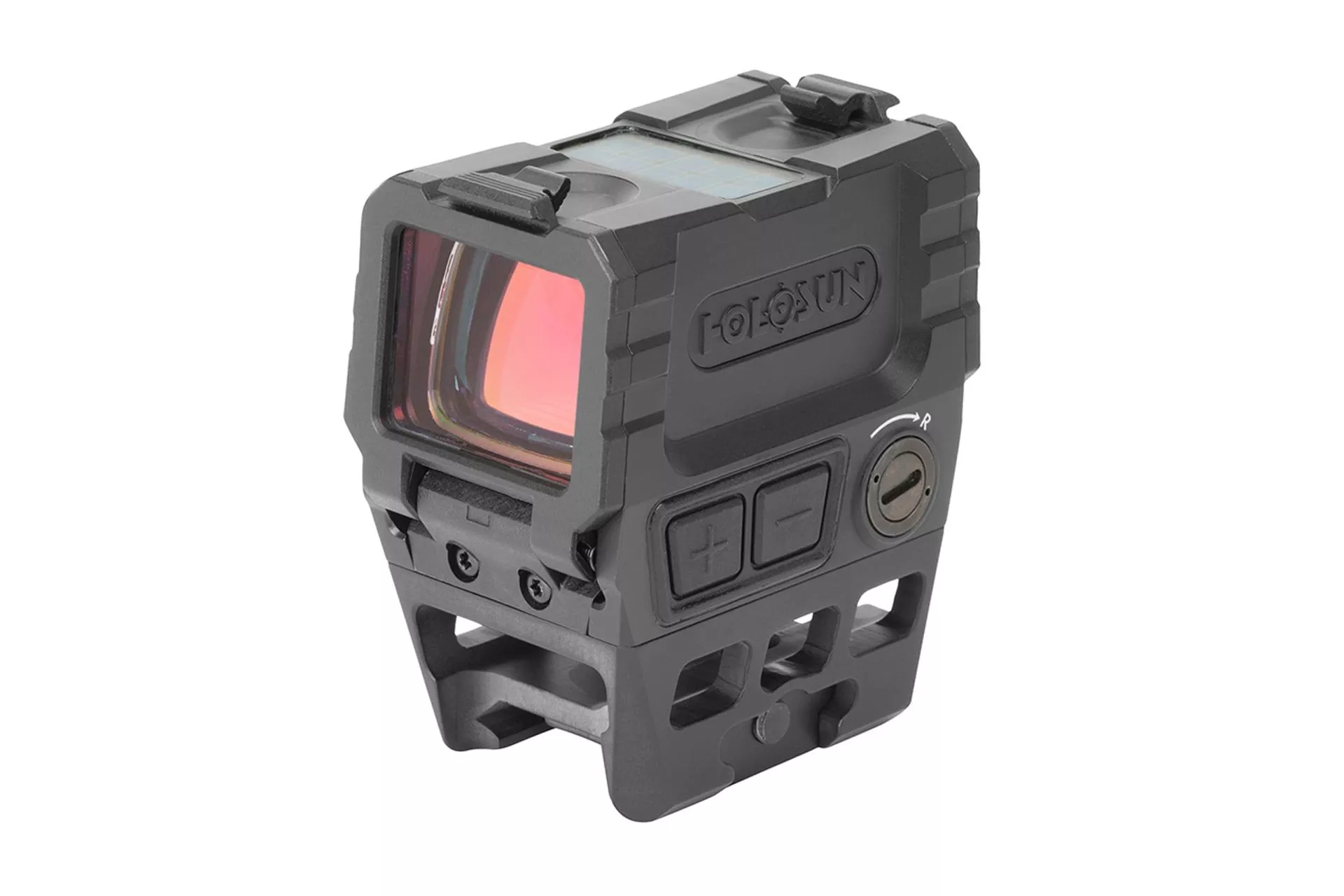 Holosun AEMS Black Anodized 1x 2/65 MOA Illuminated Green Circle w/Dot Reticle Features Lower 1/3 Co-Witness Mount – AEMS-PRO-X2-GR