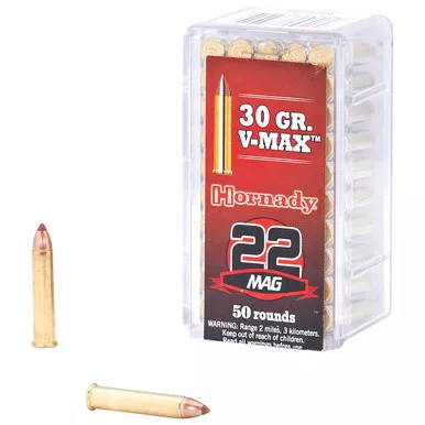 Hornady 22 Mag 30 gr V-Max 50 Rounds 83202