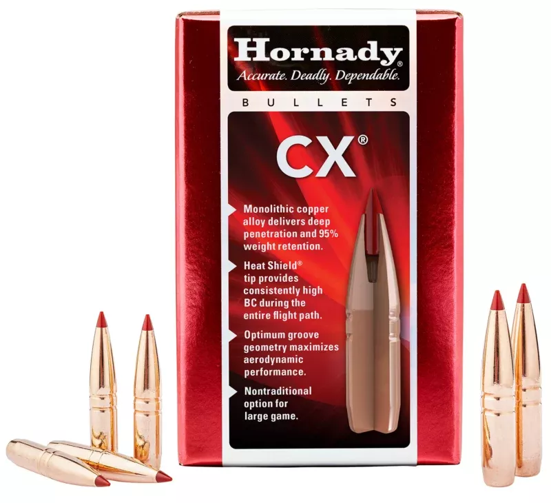 Hornady 24444 CX 6mm 90 gr Copper Solid 50 Per Box/ 40 Case
