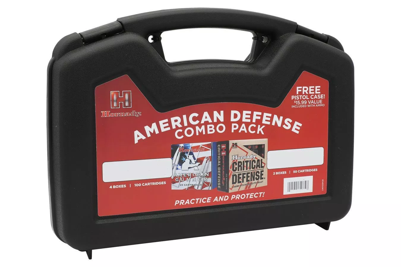 Hornady American Defense 9mm 115gr XTP Ammo & Pistol Case Combo Pack – 90253