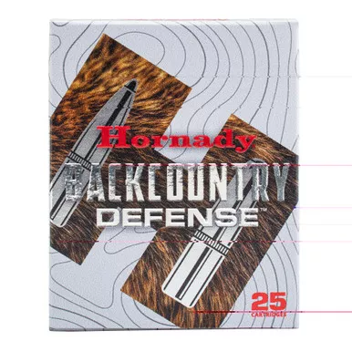Hornady Backcountry Defense, 500 S&W, 500 Grain, Dangerous Game Handgun Bullet, 20 Round Box 92528