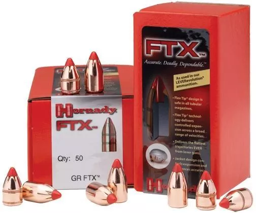 Hornady FTX Rifle Bullets .32 cal .321″ 165 gr FTX 100/ct
