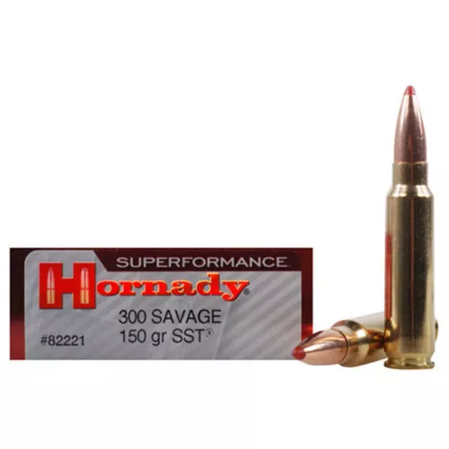 Hornady Superformance Hyper Velocity Centerfire Ammunition, 300 Savage, Super Shock Tip, 150 Grain – 20 Cartridge Box ( 20 / 1 )