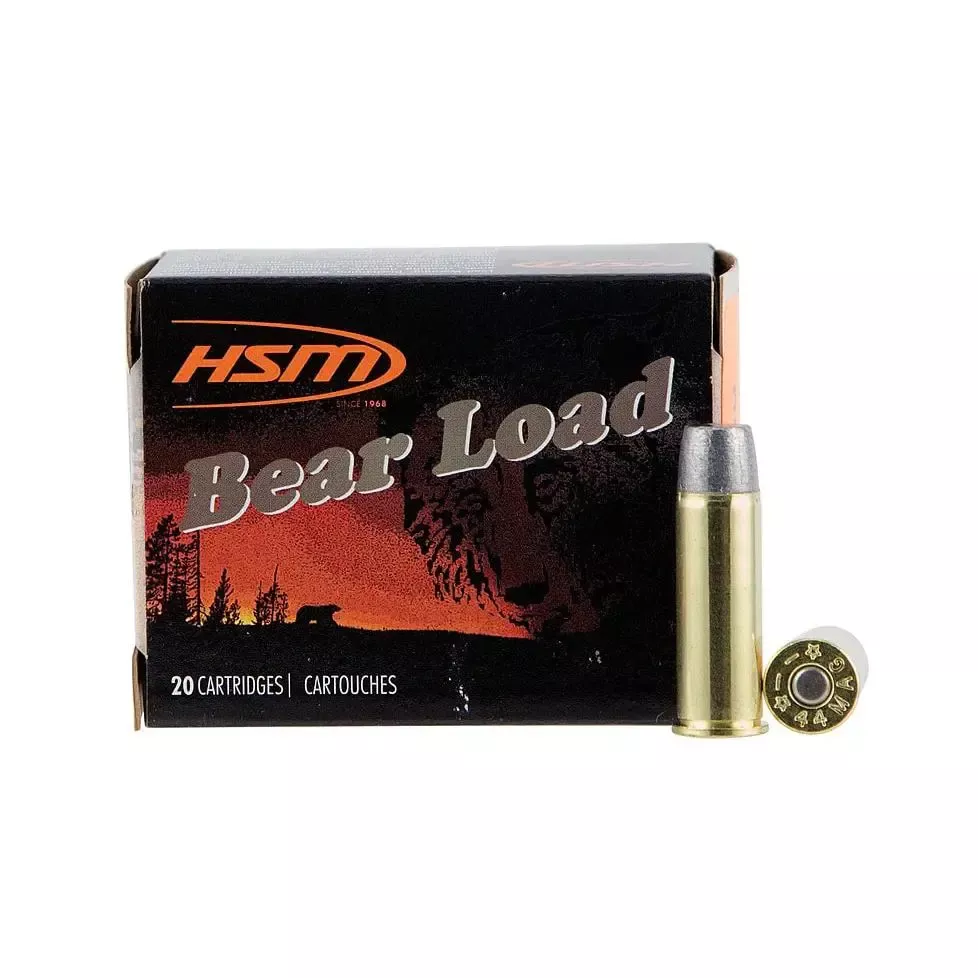 HSM Bear Load Hard Cast Handgun Ammunition 44 Rem MAG 305 Grain WFN 1260 fps 20/ct